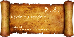 Ujváry Arnót névjegykártya